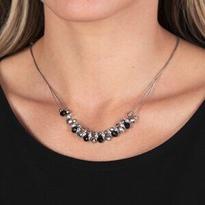Paparazzi Jewelry - Shimmering High Society - Black Necklace - Vintage